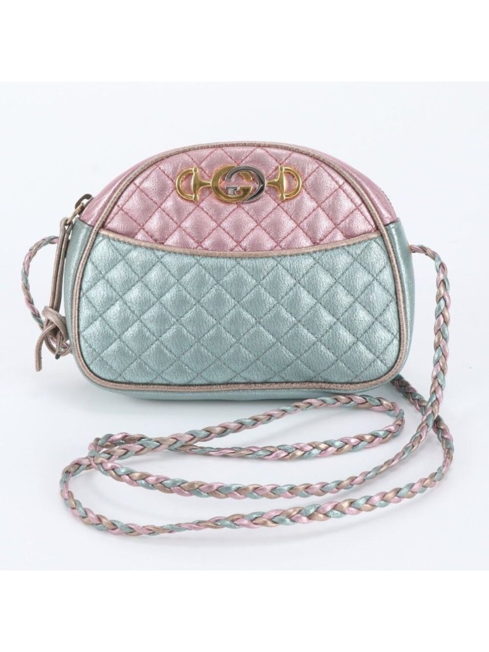 Gucci Horsebit Interlocking G Quilted Leather Shoulder Bag